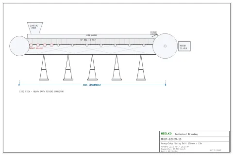 Miniatura imagen 2 del producto Banda reforzada 1200mm x 15m para minería