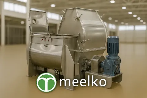 Imagen del producto relacionado Mezcladora Horizontal de Acero Inoxidable de 250 kg, 4 kW - Mezcladora horizontal en acero inoxidable de 250 kg por hora y 4 kW para harinas, premezclas, polvos alimenticios y suplemen…