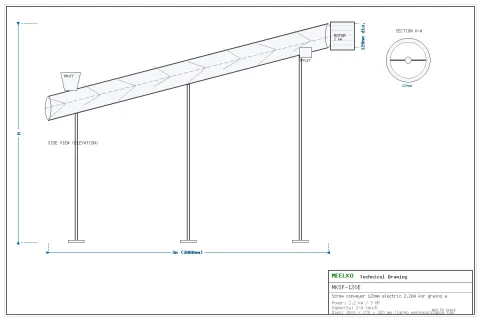 Miniatura imagen 2 del producto Sinfín 120mm eléctrico para granos y cereales
