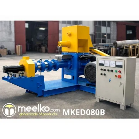 Imagen del producto relacionado Extrusora de Alimento para Gatos MKED080B, 200-250 kg/h - Extrusora MKED080B para croquetas de alimento para gatos, con 22 kW y una capacidad de 200 a 250 kg/h. Sirve para moldear ce…