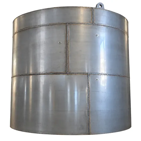 Imagen del producto relacionado Tanque de Acero de 80.000 Litros a Medida - Tanque de acero de 80.000 litros de referencia (80 m³), a medida, para acopio de vinaza y otros líquidos agroindustriales. P…