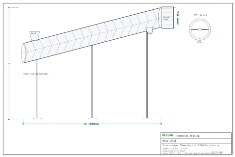 Miniatura imagen 2 del producto Sinfín 250mm eléctrico para granos y cereales