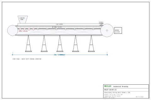 Miniatura imagen 2 del producto Banda reforzada 800mm x 15m para minería
